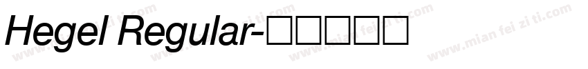 Hegel Regular字体转换